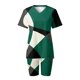 thumbnail image 4 of ICHUANYI Clearance Women Fashion V-Neck Blouse Short Sleeve Tops Shorts Casual Suit Sets(Green, XL) ICHUANYI WER2023081016673, 4 of 4