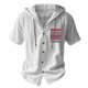 thumbnail image 4 of Camisa de Manga Corta de los Hombres con Capucha de Cárdigan Impresa con Botón con Bolsillos Top Casual para Primavera Verano, 4 of 9