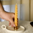 thumbnail image 4 of Candles TELOSMA de cera de abeja en espiral, 18 cm, juego de 4 unidades, color amarillo, 4 of 7