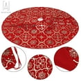 thumbnail image 6 of Gustave 48 inch Snowflake Christmas Tree Skirt Ornament Xmas Tree Skirt and Hanging Stocking Decoration Holiday New Year Party Supply, 6 of 8