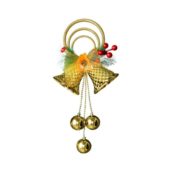 Aooww Christmas Bells Decorations Large Red Jingle Bell Ornaments Big Giant Xmas Hanging Bells Round for Christmas Tree Holiday Winter Party Wall Decor Outdoor, Christmas Gift Ideas for Family, Gold