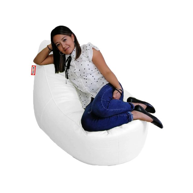 Sillón Puff Mundo Puff Drop 145 x 70 cm blanco Estandar Mundo Puff Drop