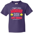 thumbnail image 3 of Inktastic That's My Awesome Sister Out There with Softballs Youth T-Shirt, 3 of 5
