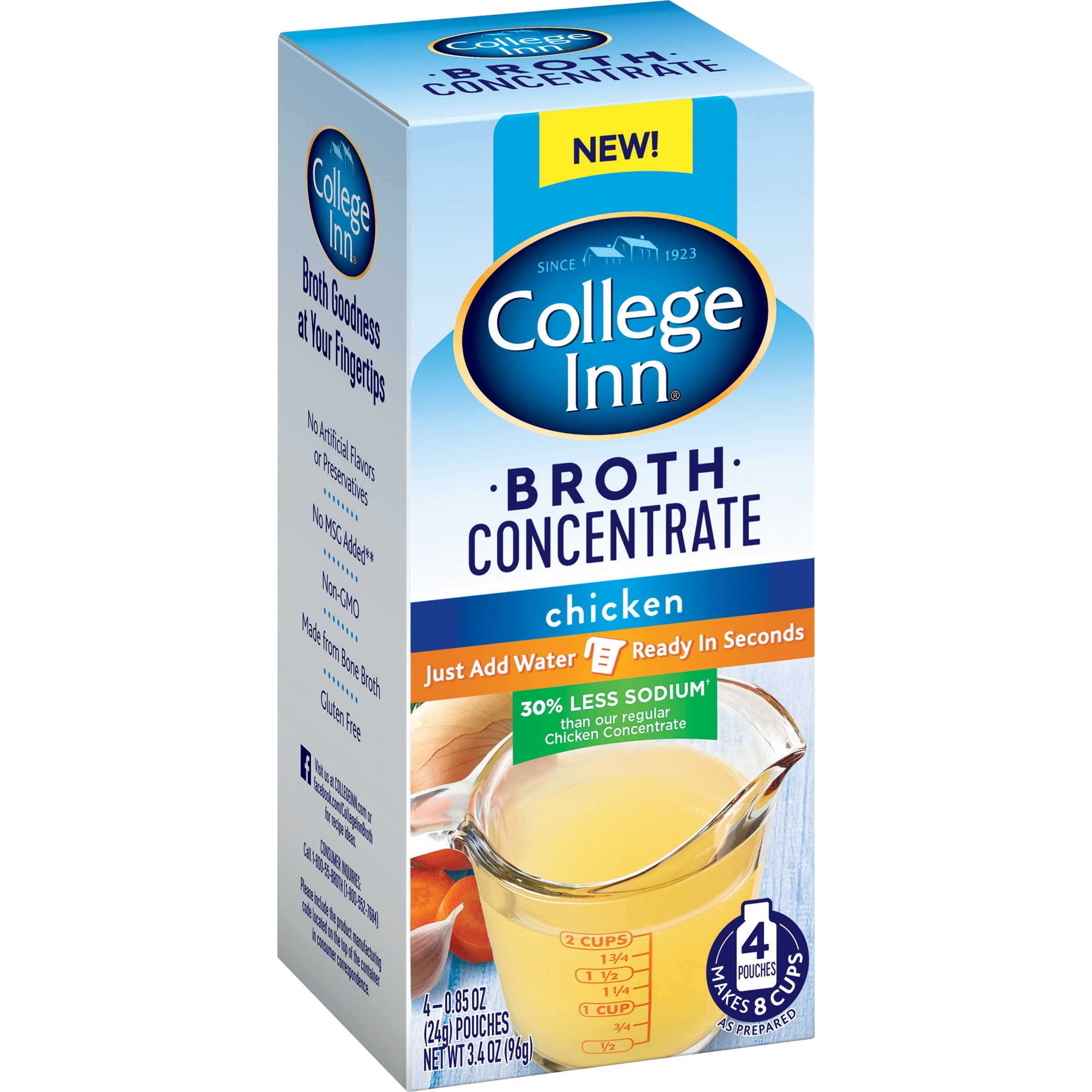 College Inn Broth Concentrate 30 Less Sodium Chicken, 3.4 oz Walmart