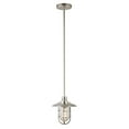thumbnail image 5 of Evelyn&Zoe 8" Brushed Nickel Finish Metal/Glass Pendant, 5 of 5