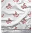 thumbnail image 1 of Soimoi Velvet Fabric Leaves & Floral Block Printed Craft Fabric by The Yard 58 Inch Wide, 1 of 3