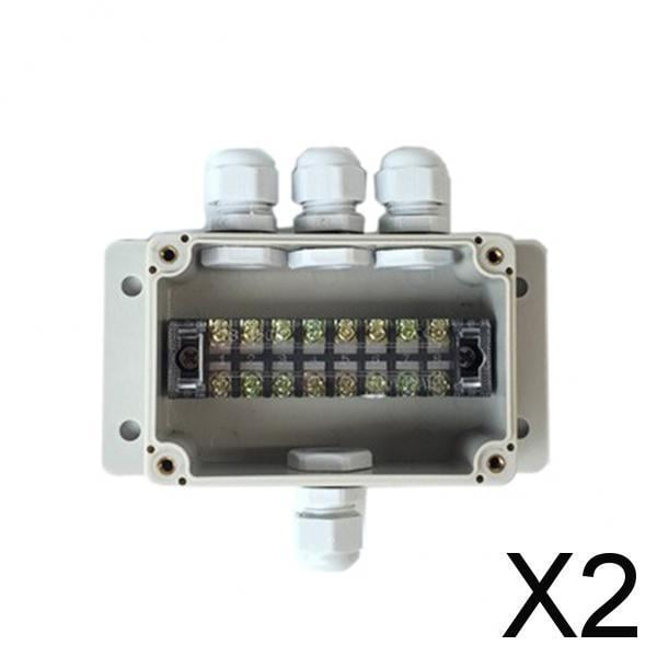 Paquete de 2-6 prensaestopas de caja de conexiones eléctricas impermeables IP66 132x69x50mm 1 en 3 2 piezas