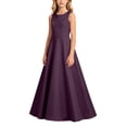 thumbnail image 2 of ITSAME Girls Formal Maxi Dress A-Line Sleeveless Crew Neck Wedding Party Pageant Prom Gown Purple Size 10, 2 of 6