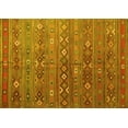 thumbnail image 1 of Ahgly Company Machine Washable Indoor Rectangle Southwestern Yellow Country Area Rugs, 2' x 4', 1 of 4