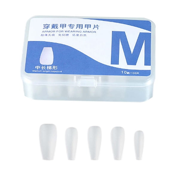 100 piezas de puntas de extensiones de uñas jinwen Puntas de gel preformadas cobertura completa