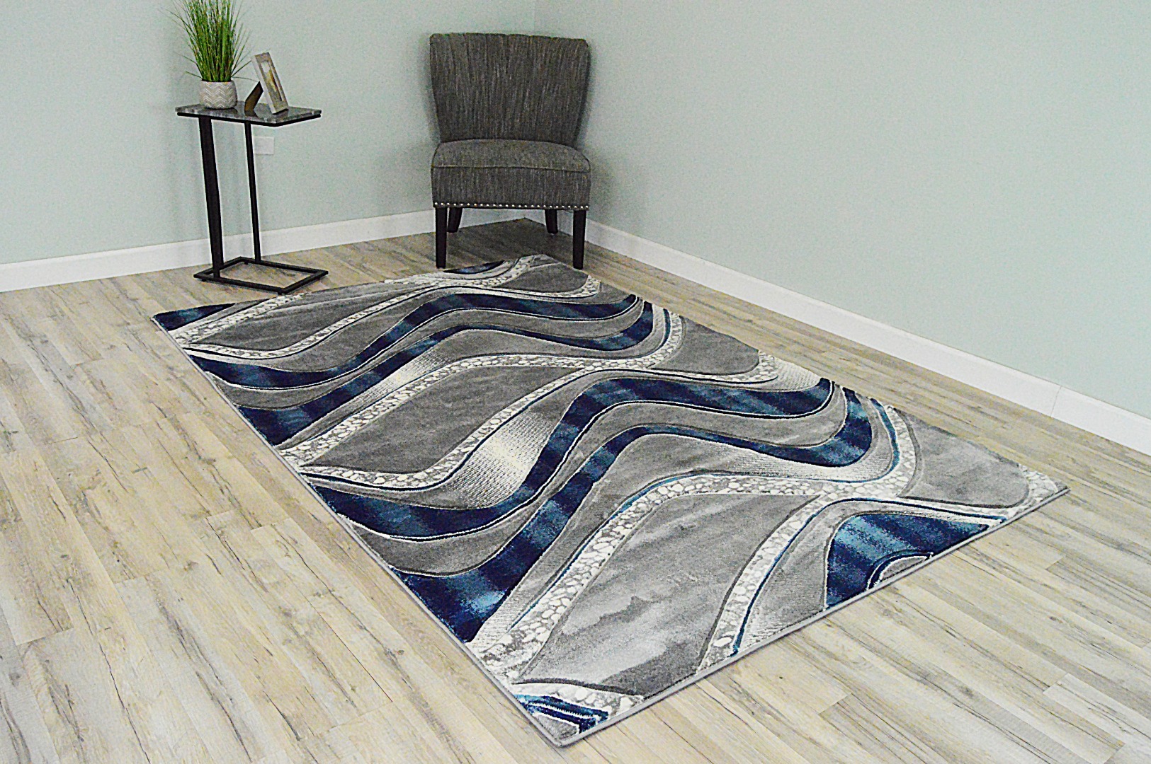 GLORIA 3D Effect Hand Carved Thick Modern Contemporary Abstract 5x8 5x7