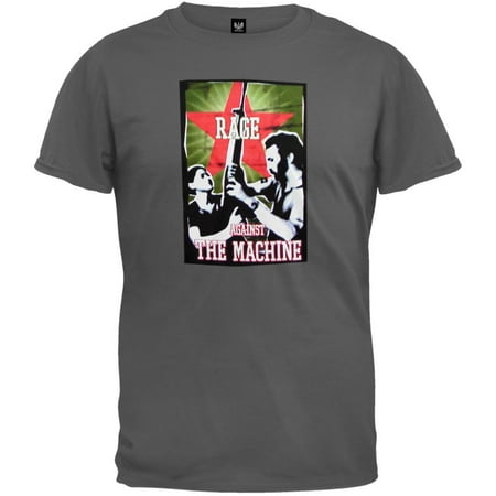 Rise Against Flag - Rage Against The Machine - Rise Charcoal T-Shirt