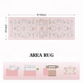 thumbnail image 4 of Lahome Decor 2'x6' Runner Rug, Floral Washable Rugs for Living Room, Non Slip Soft Ultra-Thin Indoor Decor Elegant Carpet Vintage Flower Rug Indoor for Bedroom Dining Room Pink, 4 of 11