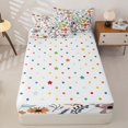 thumbnail image 4 of Erosebridal Mellow Koala Zipper Queen Comforter Set with Fitted Sheet and 2 Pillowcases,Country Bloom Print Zipper Bedding Set,Taupe Green,Reversible, 4 of 6