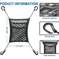 thumbnail image 2 of GFDYREE 3-Layer Car Mesh Organizer, Seat Back Net Bag, Barrier of Backseat Pet Kids, Cargo Tissue Purse Holder, Driver Storage Netting Pouch（Upgrade Stretch Length）, 2 of 3