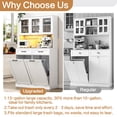 thumbnail image 5 of ANPOO 72.1"H Kitchen Pantry Storage Cabinet with Power Outlets & LED light, Kitchen Double Tilt Out Trash Cabinet 13X2 Gallon Garbage Holder with Two Drawers, Freestand Laundry Sort Cabinets, 5 of 9