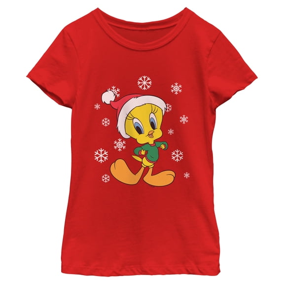 Girls Looney Tunes Snowflakes and Tweety T Shirt