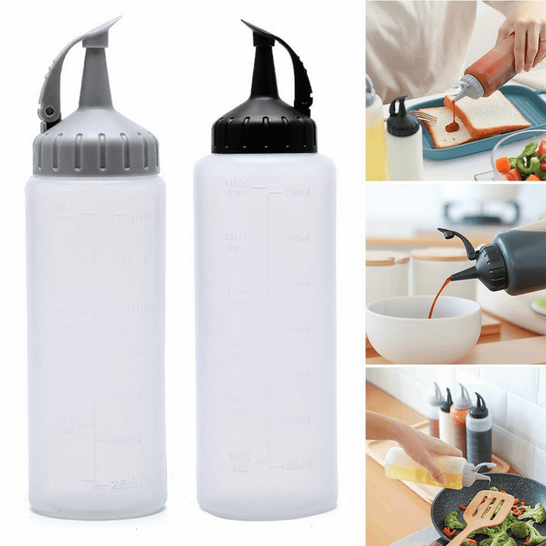 Condiment Squeeze Bottle Sauce Squeeze Squirt Bottle for Kitchen Plastic  Syrup C