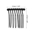 thumbnail image 2 of 12 Pcs No Slip Hair Side Combs Accessories, Metal, Black, 1.3", 2 of 5