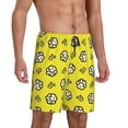 thumbnail image 2 of Kdxio White Popcorn Print Mens Sleep Shorts Bottoms Soft Comfy Pajama Wear Pants with Drawstring Pockets, 2 of 7