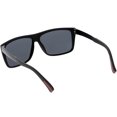 thumbnail image 4 of Men's Action Sport Large Flat Top Rectangle Sunglasses Polarized Lens 59mm (Black / Smoke), 4 of 4