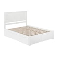 thumbnail image 5 of AFI Madison Queen Wood Platform Bed with Headboard Footboard & Twin XL Trundle, White, 5 of 7