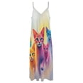 thumbnail image 6 of Pictures Of Colorful Cat Sleeveless Dress Women's Evening Dress Womans Clothing, 6 of 9