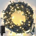 thumbnail image 1 of Guirnalda de luces navideñas YIQU de 33 pies, 100 LED, blanco cálido, impermeable, 1 of 7