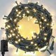 thumbnail image 1 of Guirnalda de luces navideñas YIQU de 33 pies, 100 LED, blanco cálido, impermeable, 1 of 7