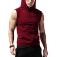 thumbnail image 1 of Débardeurs de Musculation Sans Manches pour Hommes, Rouge, S, 1 of 2