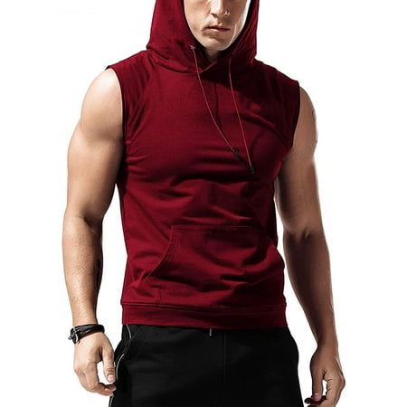 Muscle shirt cheap with hood