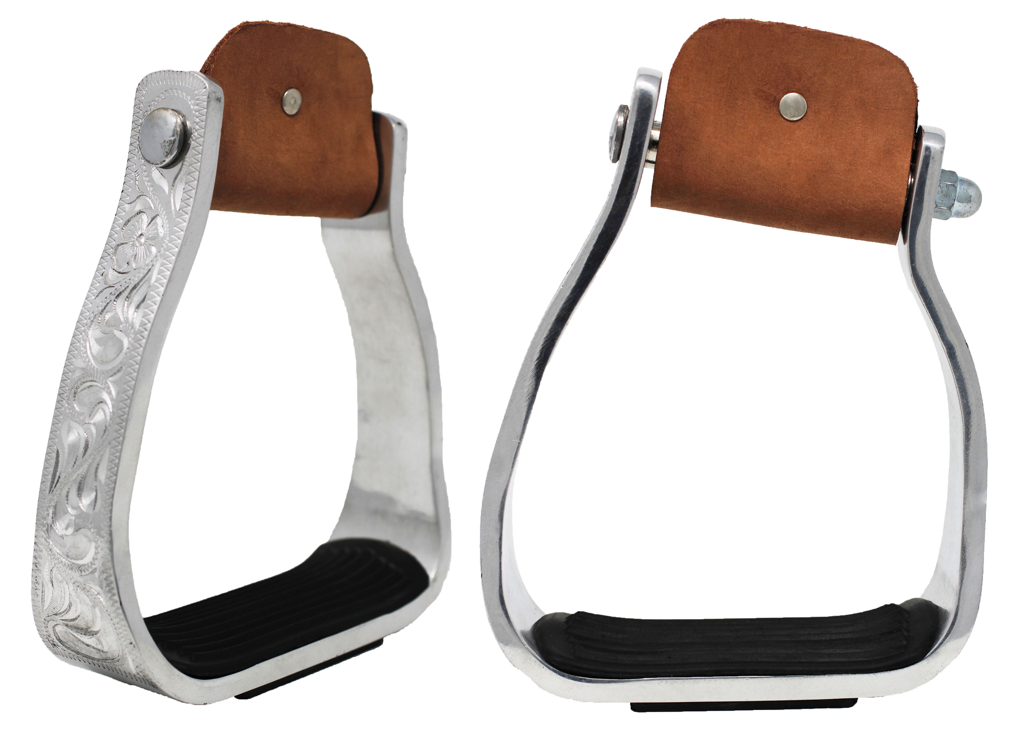 Challenger Tack Horse Saddle Aluminium Western Riding Stirrups Pair