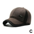 thumbnail image 4 of Lttoisl® NEW Men Winter Baseball Cap With Ear Flaps Warm Cotton Snapback Cap Hat Plain H5F8, 4 of 9