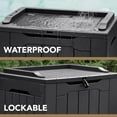 thumbnail image 2 of Gallon Resin Deck Box Large Outdoor Storage for Patio Furniture Garden Tools Pool Supplies Weatherproof and Lockable (), 2 of 7