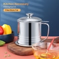 thumbnail image 4 of Kitchen Oil Pot Stainless Steel Oil Filter Household Cooking Oil Fat Separator with Lid, 4 of 8