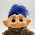 thumbnail image 4 of Mini Troll Dolls, Vintage Trolls Mini Action Figures 4" Cake Blue Hair, 4 of 6