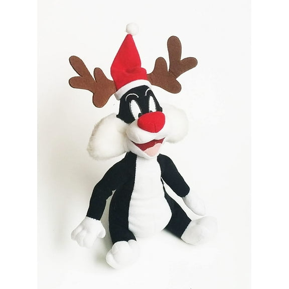 Sylvester the Cat Reindeer Christmas Plush New