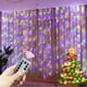 thumbnail image 3 of Decoraciones navideñas para el hogar, cortina de luces LED de feliz Navidad con control remoto de 8 modos, guirnalda de boda navideña para Año Nuevo, 3 of 5