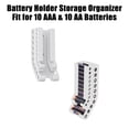 thumbnail image 4 of WRKEKC Clearance Wall-Mounted Battery Organizer - Dual-Layer AA/AAA Storage Rack with Mounting Holes, Plastic Battery Management System, 4 of 6