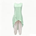 thumbnail image 4 of Guluxicc 2 Piece Womens Outfit Sets Crew Neck Asymmetric Hem Tank Top Elastic Cuff Harem Pants Outfits for Casual, 4 of 5