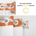 thumbnail image 5 of Orange Starfish Coastal No Hook Shower Curtain with Snap in Liner, Waterproof Fabric Shower Curtains, Nautical Summer Ocean Abstract Art Shower Curtain Set Top See Through for Bathroom 72"x72", 5 of 8