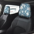 thumbnail image 2 of Kdxio Lilies Flowers Pattern Print 2 Piece Car Head Rest Covers Set Auto Front/Rear Seats Headrest Cover Universal Fit Most Cars,Sedan, SUV, 2 of 9
