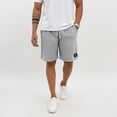 thumbnail image 4 of Men's Organic Stretch Corduroy Shorts Elastic Waist Drawstring Casual Summer Beach Lounge Shorts with Pockets Gray 5XL, 4 of 6