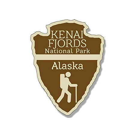 Arrowhead Shaped KENAI FJORDS National Park Sticker (rv camp hike
