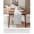 thumbnail image 6 of Table Runners 60 Inches Long Dress Scarves, White Wood Grain Farmhouse Kitchen/Dining Table Runner, Small Coffee Tablerunners, Country Farmhouse Wooden Plank 13x60 Inch, 6 of 7