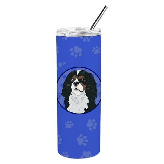 Carolines Treasures WDK1118TBL20 Cavalier King Charles Spaniel Tricolor Design1 Stainless Steel 20 oz Skinny Tumbler