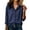 Dark Blue, variant on ClodeEU Women Striped Button Down Long Sleeve Shirt,Casual Loose Blouse Top Dark Blue,Women's Plus L