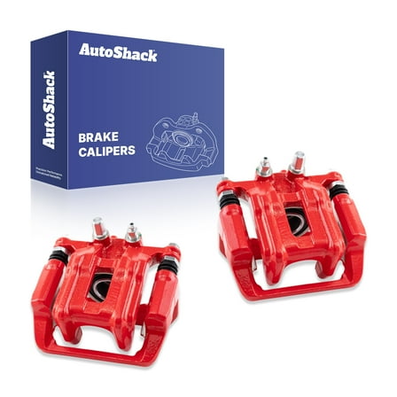 AutoShack Rear Brake Calipers Red | Replacement for 2007-2011 Honda CR-V | 2-PC
