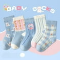 thumbnail image 3 of Ougyinr Kids Girls Socks Toddler Socks Baby Socks Cotton Socks Breathable Socks Cute Cartoon Socks for 1-12 Years Children, 3 of 9