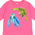 thumbnail image 4 of Inktastic Sea Turtles Swimming Together Boys or Girls Long Sleeve Toddler T-Shirt, 4 of 5